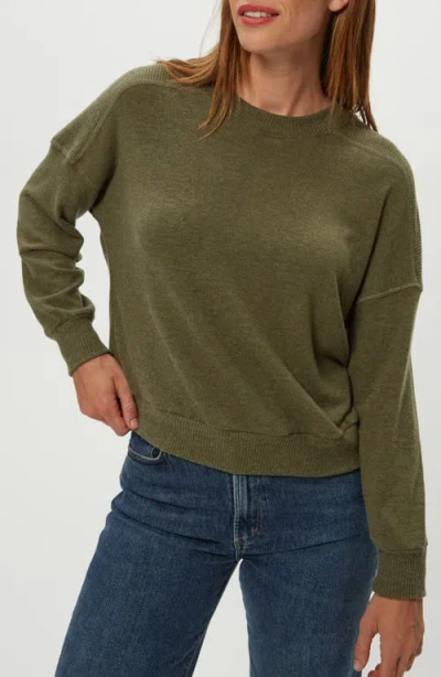 Michael Stars Marty Drop Shoulder Pullover In Green