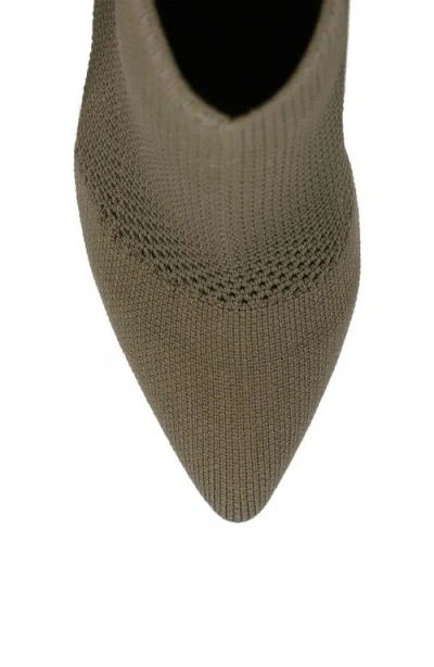 Mia Women's Pamilla Pointed Toe Knit Dress Booties In Brown