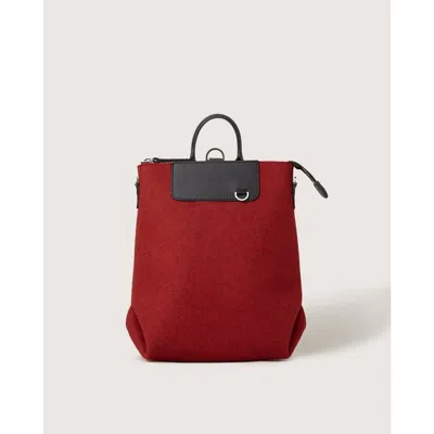 Graf & Lantz Graf Lantz Bedford Merino Wool Midi Backpack In Red