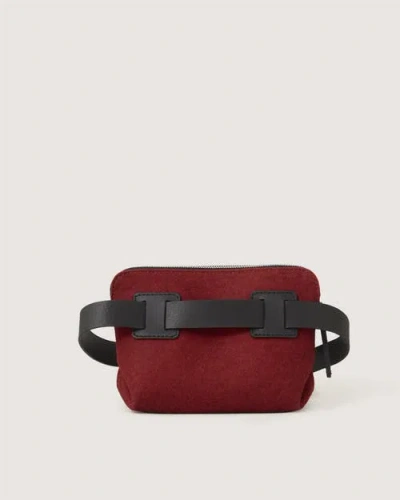 Graf & Lantz Graf Lantz Bedford Merino Wool Belt Bag In Red