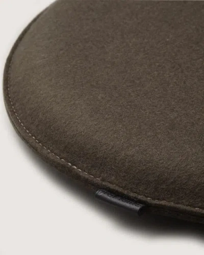 Graf & Lantz Graf Lantz Zabuton Merino Wool Round Seat Cushion In Brown
