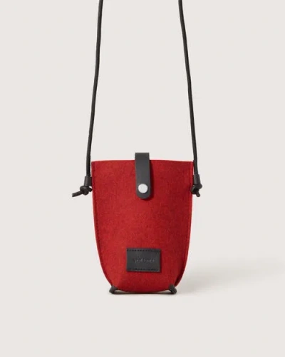 Graf & Lantz Graf Lantz Hana Merino Wool Phone Crossbody In Red