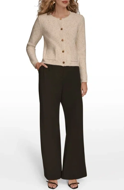 Donna Karan Women's Metallic Cardigan Sweater In Neutral