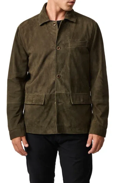 Rodd & Gunn Somerset Leather Jacket In Green