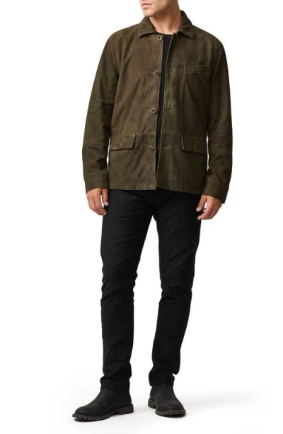 Rodd & Gunn Somerset Leather Jacket In Green