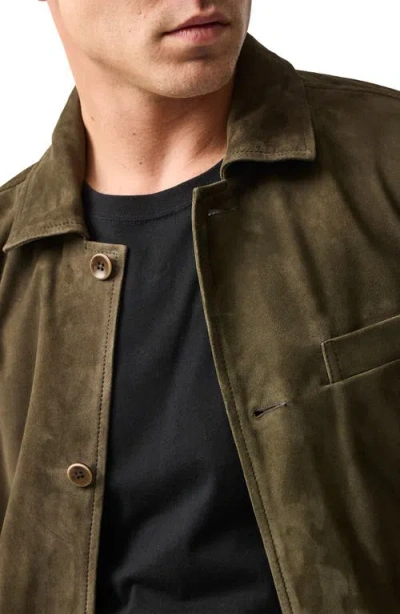 Rodd & Gunn Somerset Leather Jacket In Green