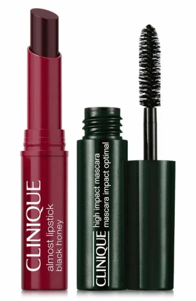 Clinique Cult Classics On The Go: High Impact Mascara + Black Honey Mini Set In Multi