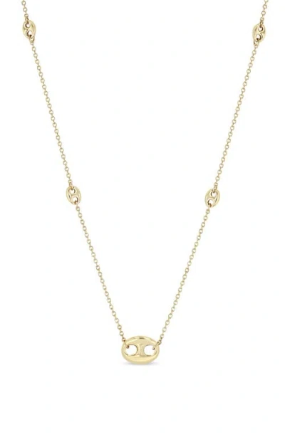 Zoë Chicco Mariner Station Necklace In Gold