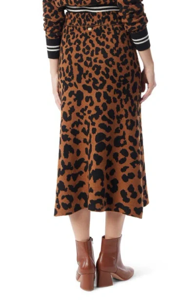 Do By Dee Ocleppo Leopard Jacquard Skirt In Brown