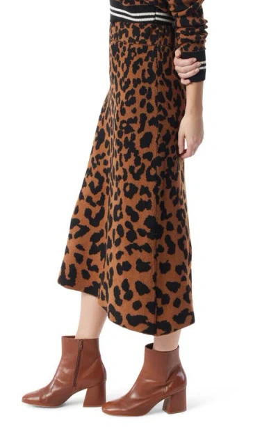 Do By Dee Ocleppo Leopard Jacquard Skirt In Brown