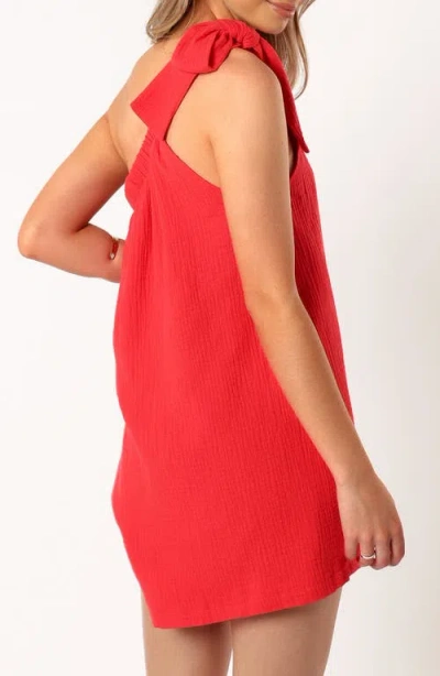 Petal And Pup Petal & Pup Miffy One-shoulder Cotton Romper In Red