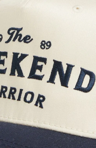 Friday Feelin ' Weekend Warrior Adjustable Snapback Hat In White