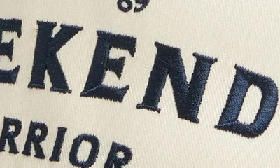 Friday Feelin ' Weekend Warrior Adjustable Snapback Hat In White