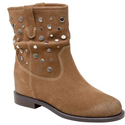 Linea Paolo Terry Studded Slouchy Bootie In Brown