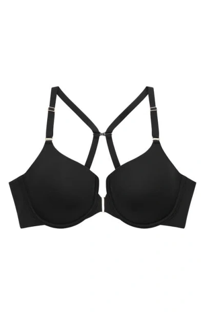 Thirdlove Comfortstretch Underwire Front Closure T-shirt Bra In Black