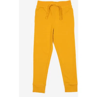 Leveret Kids 100% Cotton Lightweight Jogger Pants In Yellow