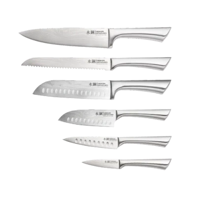 Cuisine::pro Damashiro Kumi 7-pc. Knife Block Set In Silver