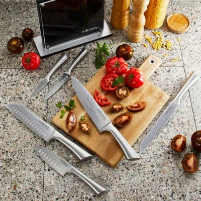 Cuisine::pro Damashiro Kumi 7-pc. Knife Block Set In Silver