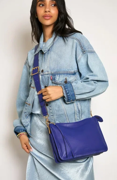 Aimee Kestenberg Famous Leather Large Crossbody Bag In Blue