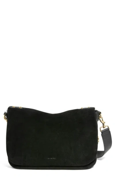 Aimee Kestenberg Gramercy Suede Messenger Bag In Black