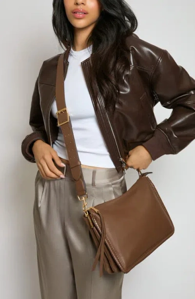 Aimee Kestenberg Famous Leather Large Crossbody Bag In Brown