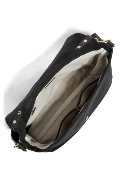 Aimee Kestenberg Gramercy Suede Messenger Bag In Black