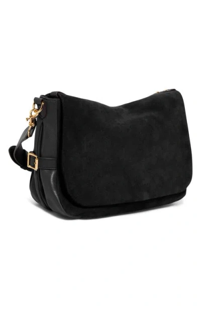 Aimee Kestenberg Gramercy Suede Messenger Bag In Black