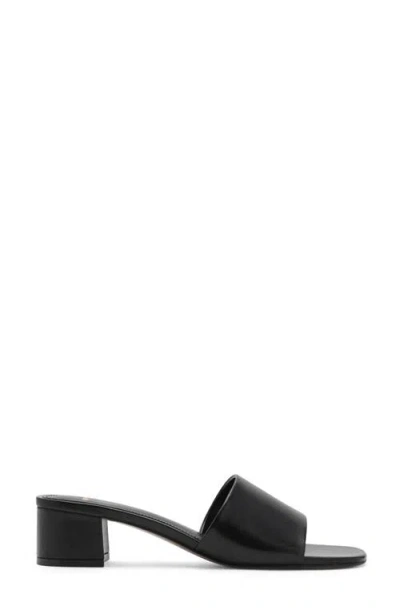 Mango Slide Sandal In Black