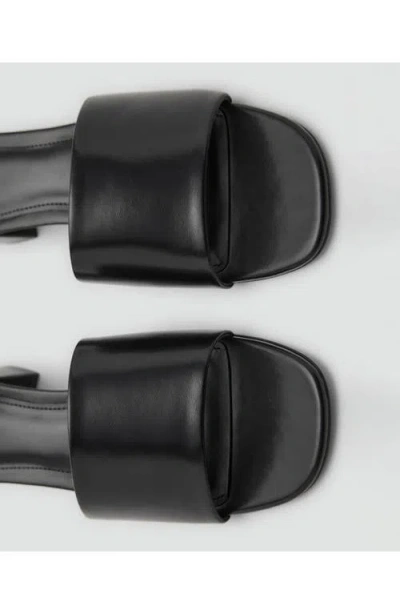 Mango Slide Sandal In Black