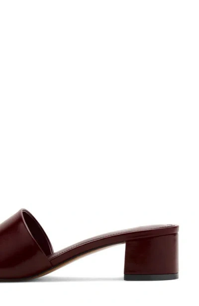 Mango Block-heel Sandals With Strap Burgundy In Burgundy