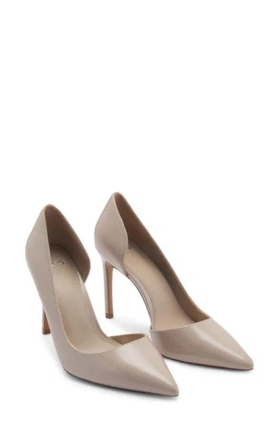 Mango Half D'orsay Pointed Toe Pump In Gray