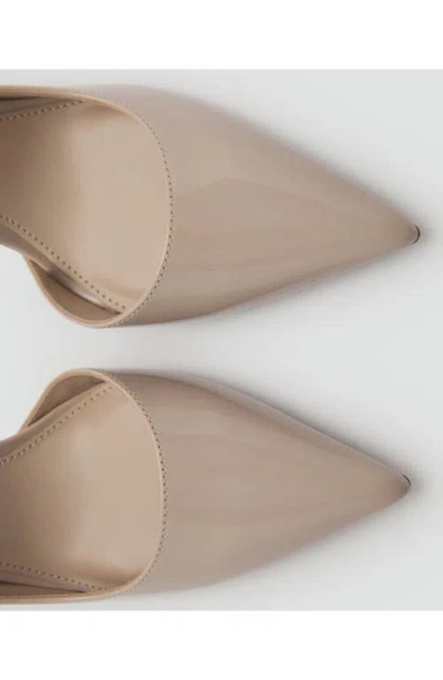 Mango Half D'orsay Pointed Toe Pump In Gray