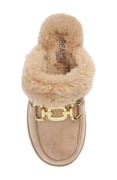 Matisse Davos Faux Fur Platform Slipper In Brown