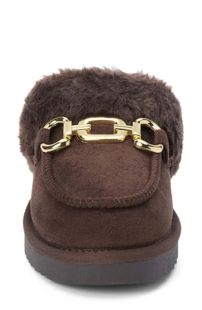 Matisse Davos Faux Fur Platform Slipper In Brown