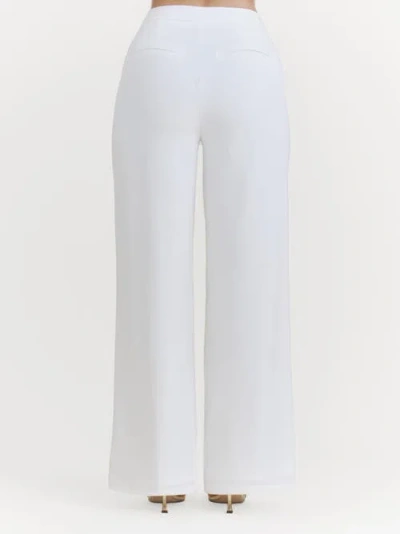 Six Stories Blake Tailored Wide Leg Pants In White