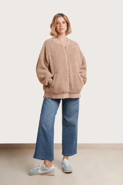 Nom Maternity Cozy Before & After Jacket In Brown