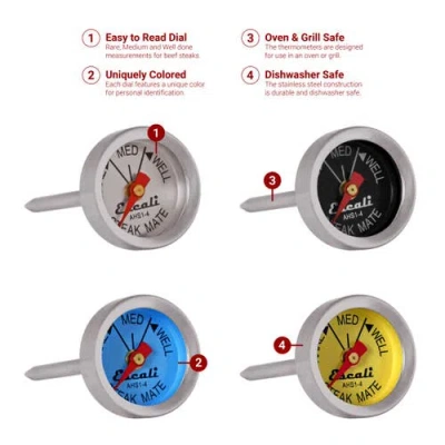 Escali Easy Read Steak Thermometer Set In Multi