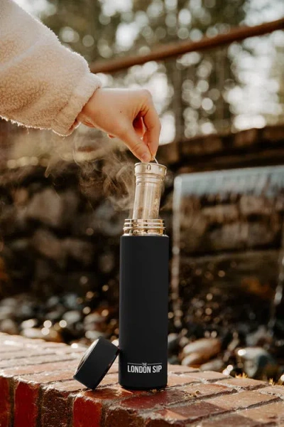 London Sip Infuser Bottle 2-pack, 16oz In Black