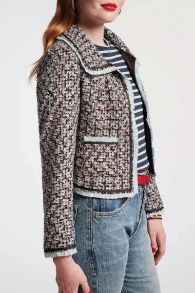 Frances Valentine Jessie Jacket Deco Tweed Poly Lurex In Multi