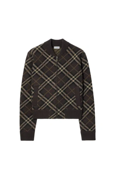 Burberry Womens Knitwear Top All Over Pattern In Green