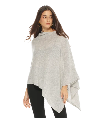 Monticelli Cashmere Essential Pure Cashmere Poncho In Burgundy