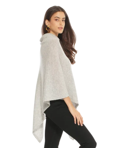 Monticelli Cashmere Essential Pure Cashmere Poncho In Burgundy