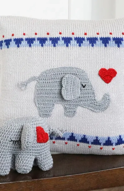 Melange Collection Elephant With Heart Pillow, 10 X 10 In Multi
