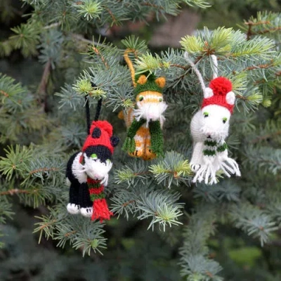 Melange Collection Cat Ornaments In Multi