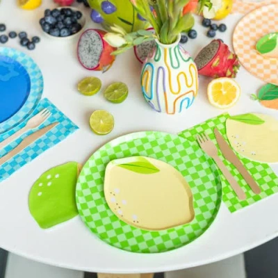 Jollity & Co . Le Dinner Lemon Dessert Plates In Yellow