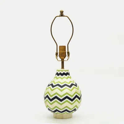 Mela Artisans Chevron Inlay Table Lamp In Multi