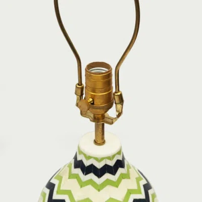 Mela Artisans Chevron Inlay Table Lamp In Multi