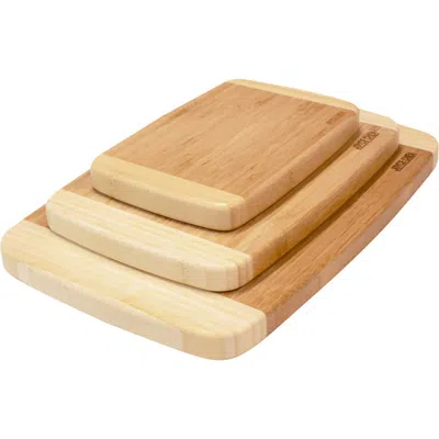 Joyce Chen Burnished Bamboo 3-pc. Cutting Board Set In Brown