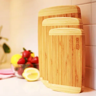 Joyce Chen Burnished Bamboo 3-pc. Cutting Board Set In Brown