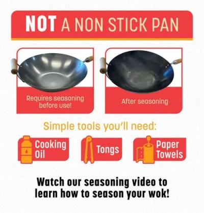 Joyce Chen Professional Series Uncoated 14" Wok Bundle, 12 Piece In Multi